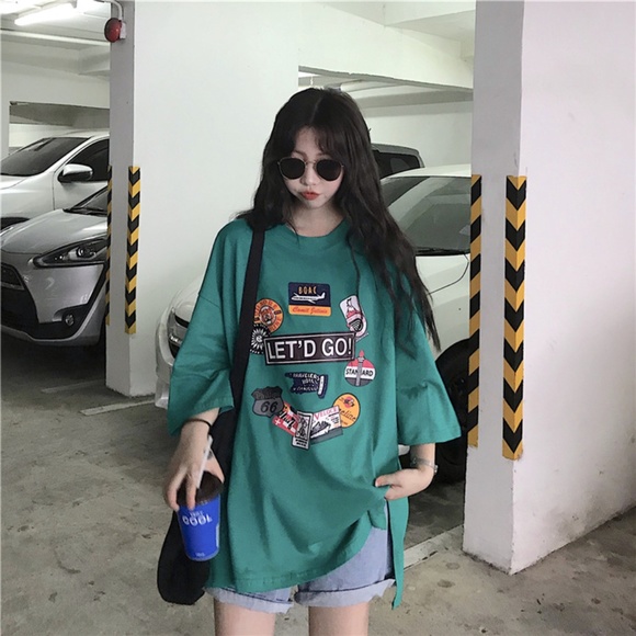 Oversize Short Sleeve Girls Tee - Picture 2 of 8